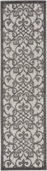 Gray and Charcoal Indoor Outdoor Runner Rug